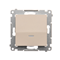 Single push button with LED backlight without pictogram (module) 10A 250V quick connectors cream