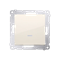 Single push button with LED backlight without pictogram (module) 10A 250V quick connectors cream