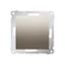 Single push-button without pictogram (module) 10A 250V gold quick connectors (metallic)