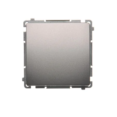 Single push-button without pictogram (module) 10A 250V inox screw terminals (metallic)