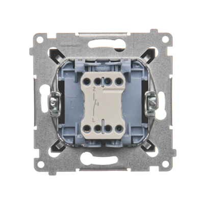 Single push-button without pictogram (module) 10A 250V quick connectors anthracite (metallic)