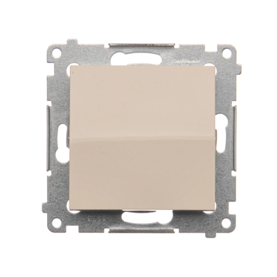 Single push-button without pictogram (module) 10A 250V quick connectors cream