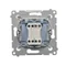 Single push-button without pictogram (module) 10A 250V quick connectors white