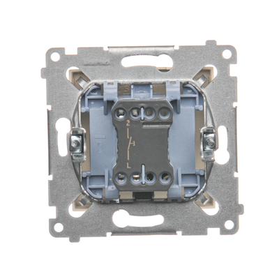 Single push-button without pictogram (module) 16A 250V cream screw terminals