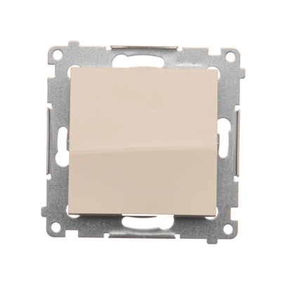 Single push-button without pictogram (module) 16A 250V cream screw terminals