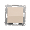 Single push-button without pictogram (module) 16A 250V cream screw terminals