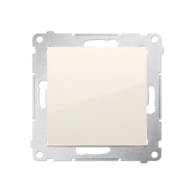 Single push-button without pictogram (module) 16A 250V cream screw terminals