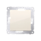 Single push-button without pictogram (module) 16A 250V cream screw terminals