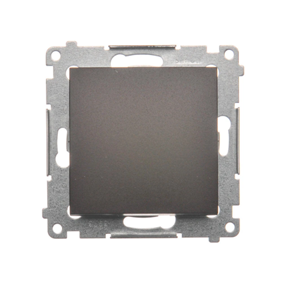 Single push-button without pictogram (module) 230V, matt bronze metallic