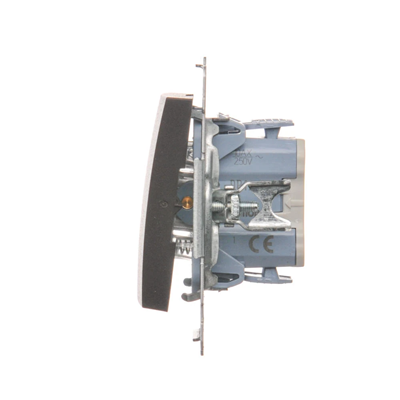 Single push-button without pictogram (module) 230V, matt bronze metallic