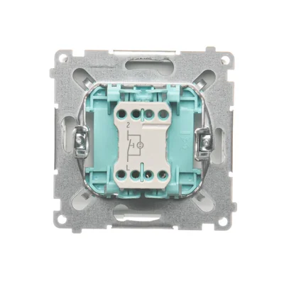 Single push-button without pictogram with backlight (module) 10A 250V screw terminals white