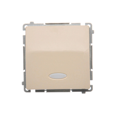 Single push-button without pictogram with backlight (module) 230V, beige