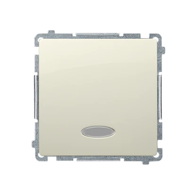 Single push-button without pictogram with backlight (module) 230V, beige