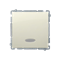 Single push-button without pictogram with backlight (module) 230V, beige