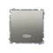 Single push-button without pictogram with backlight (module) 230V, metallic satin