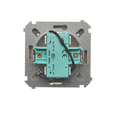 Single push-button without pictogram with backlight (module) 230V, metallic stainless steel