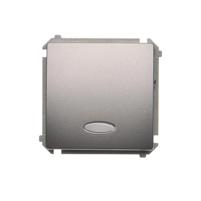 Single push-button without pictogram with backlight (module) 230V, metallic stainless steel