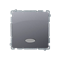 Single push-button without pictogram with backlight (module) 230V, metallic stainless steel
