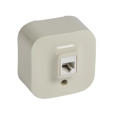 Single RJ11 socket, cream color