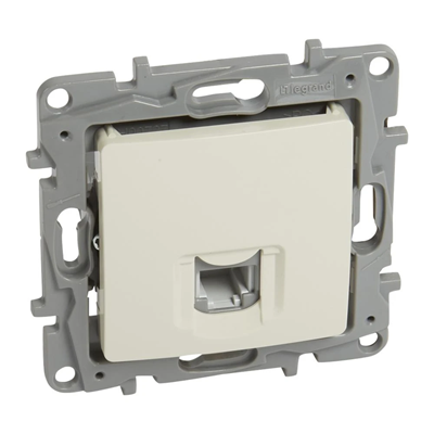 Single RJ11 socket, cream color