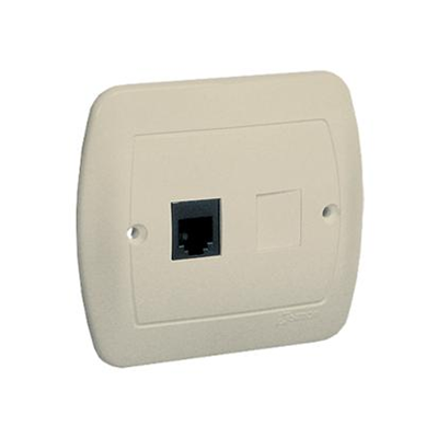 Single RJ11 telephone socket beige