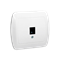 Single RJ11 telephone socket. Mounting with clips or screws, white