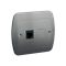 Single RJ11 telephone socket silver metallic