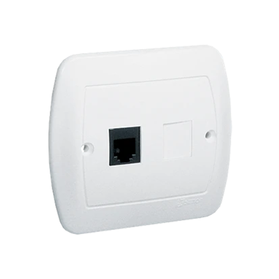 Single RJ11 telephone socket white