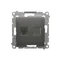Single RJ12 telephone socket (module) anthracite (metallic)