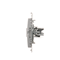Single RJ12 telephone socket (module) silver (metallic)