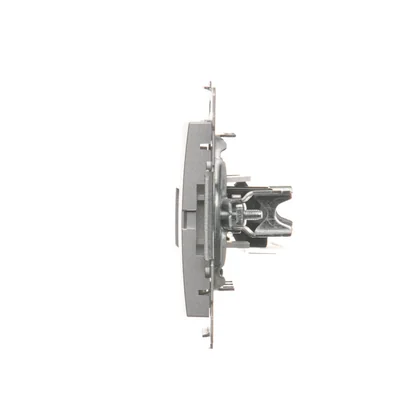 Single RJ12 telephone socket (module) silver (metallic)