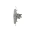 Single RJ12 telephone socket (module) silver (metallic)