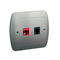 Single RJ12 telephone socket silver (metallic)