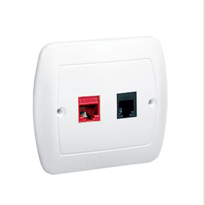 Single RJ12 telephone socket white