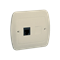Single RJ12 telephone socket with a cover beige