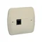 Single RJ12 telephone socket with a cover beige