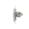 Single RJ45 computer socket, category 6, shielded with anti-dust cover (module) white