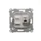 Single RJ45 computer socket, category 6, shielded with anti-dust cover (module) white
