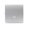 Single rocker with an eyelet for illuminated switches/buttons, silver (metallic)