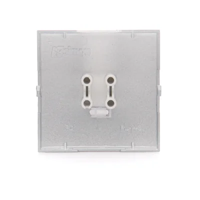 Single rocker with an eyelet for illuminated switches/buttons, silver (metallic)
