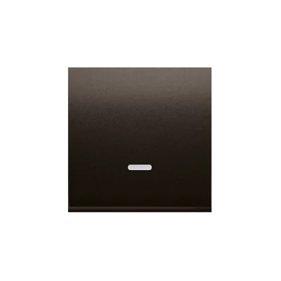 Single rocker with an eyelet for illuminated switches/pushbuttons, matt bronze (metallic)