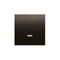 Single rocker with an eyelet for illuminated switches/pushbuttons, matt bronze (metallic)