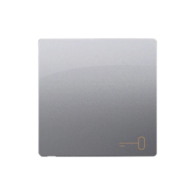 Single rocker with key pictogram, stainless steel (metallic)