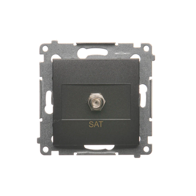 Single SAT antenna socket (module) anthracite (metallic)