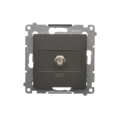 Single SAT antenna socket (module) bronze matt metallic