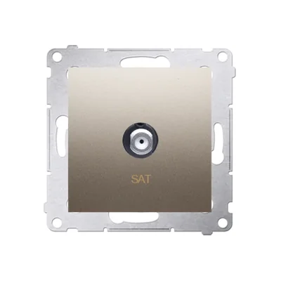 Single SAT antenna socket (module) gold (metallic)