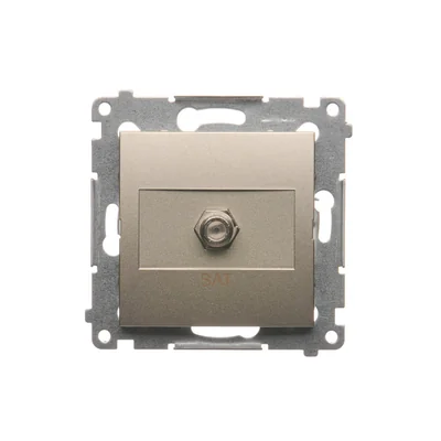 Single SAT antenna socket (module) gold (metallic)