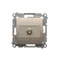Single SAT antenna socket (module) gold (metallic)