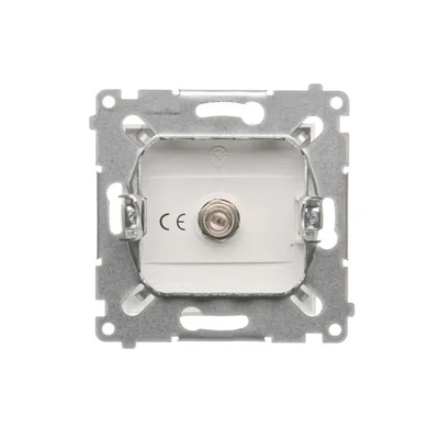 Single SAT antenna socket (module) white