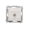 Single SAT antenna socket (module) white